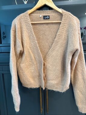 Cheap Monday Women's Cozy V-Neck Fuzzy Cardigan Sweater
